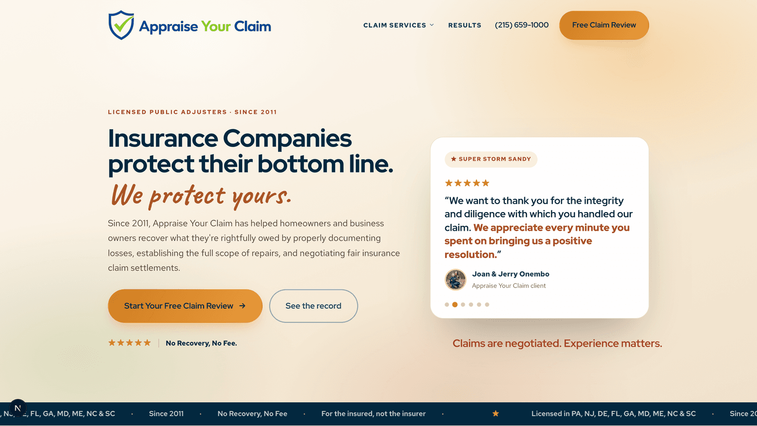 Homepage hero