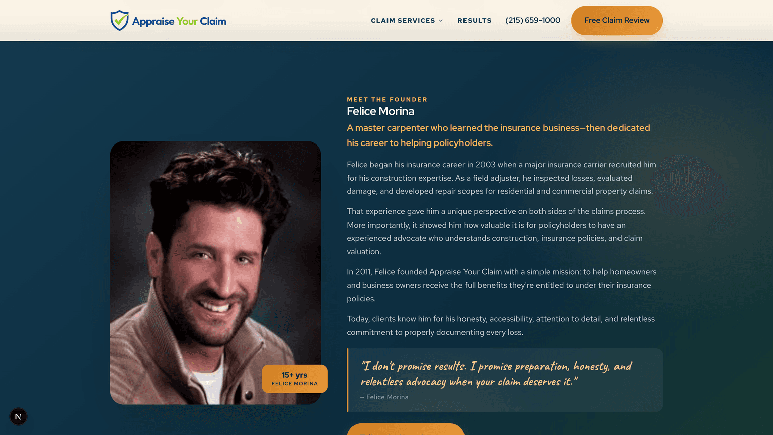 Homepage sections