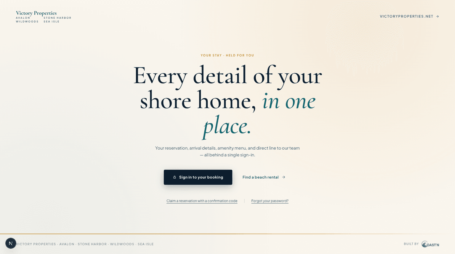 Booking sign-in