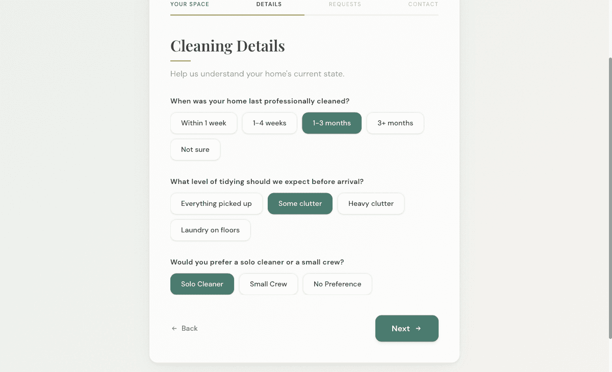 Step 2 — Cleaning details