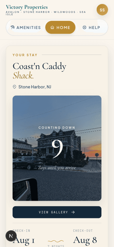 Guest portal on a phone